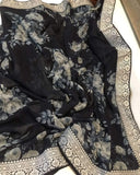 Designer Georgette Digital floral print Saree with soft Georgette blouse with border-KRISH001DB