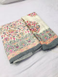Elegant Kalamkari Design Pashmina Saree with matching Shawl for Women -GARI001PSS