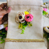 Combo of 10 , Beautiful Cute Floral Beautiful jute Potlis-SHARA001JP