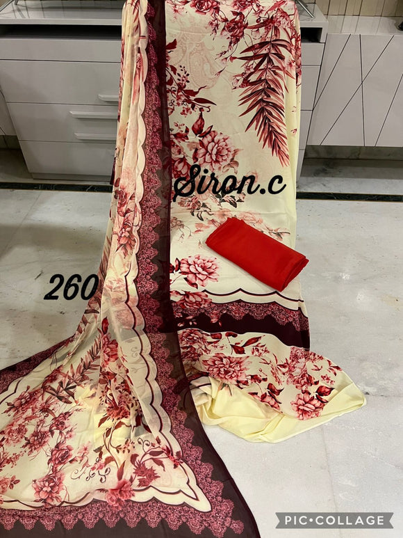Crepe Digital Printed Salwar Suit Material with Chiffon Duppatta-RIDA001CCO