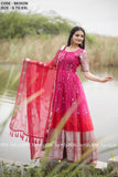 Pink and Red Colored Party Wear Gown in Organza Material-TANI001PWG