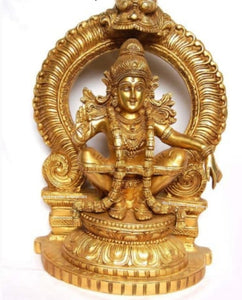 Big Size Lord Ayyappa  Brass Statue for Puja-DEV001LA