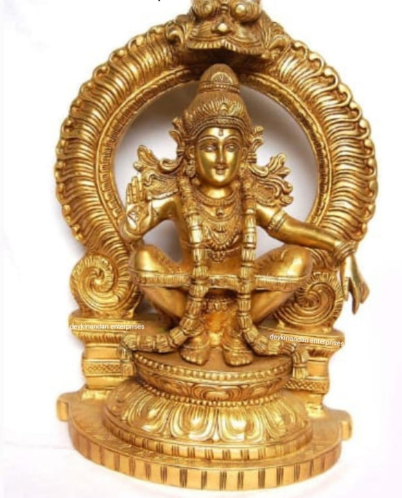 Big Size Lord Ayyappa  Brass Statue for Puja-DEV001LA