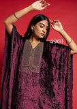 Design 4901,Grapewine Velvet Kaftan with Velvet Bottom-ANJA001VGW