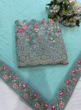 Net Fabric Salwar suit material for women -RIDA001NF
