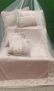 Pink Shade Winter Bed Cover with Pillow and Cushion Covers-PREET001WBCA