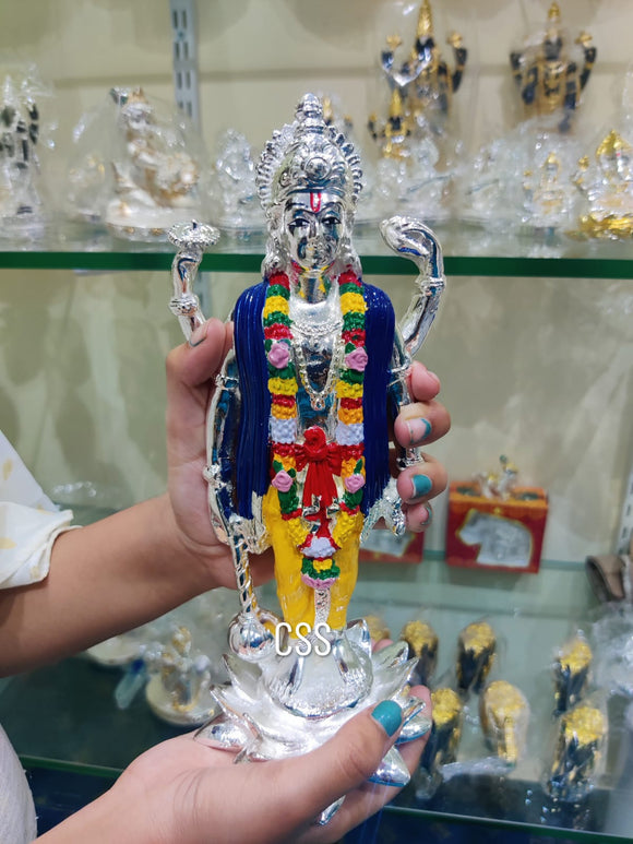Mahavishnu idol in yellow anki and Blue Shawl-CZY001MV