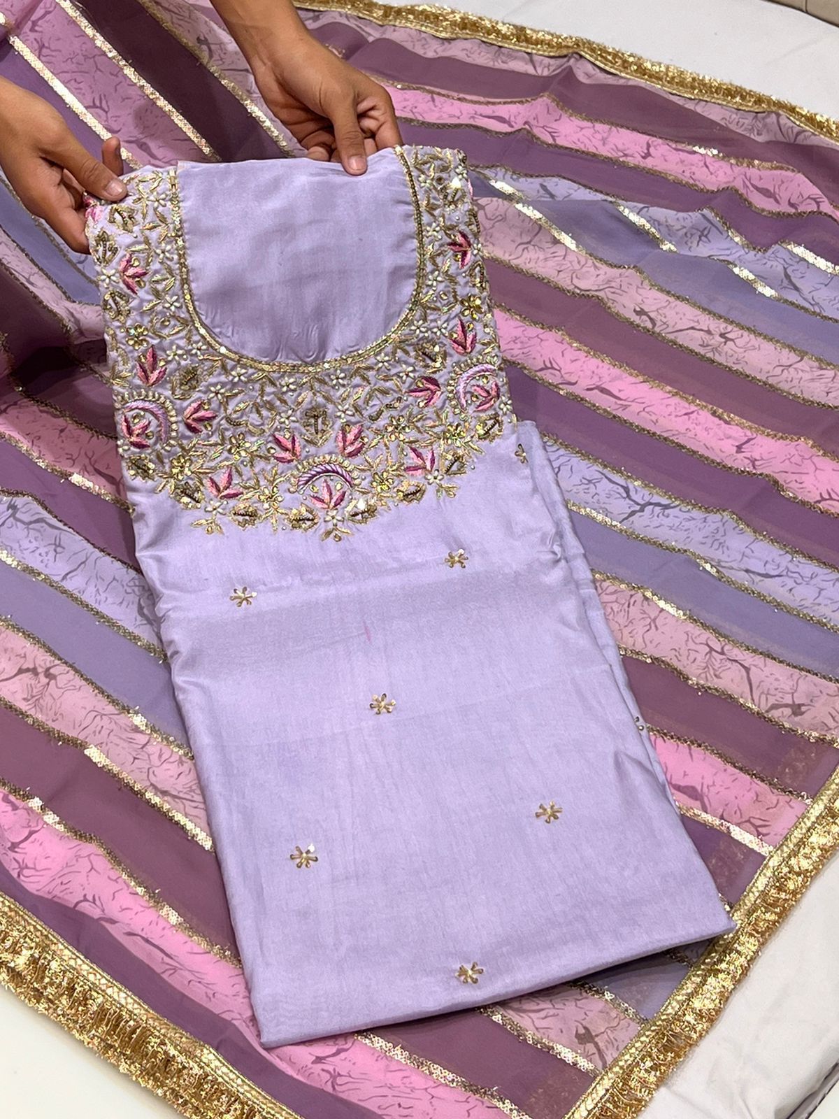 uppada silk dress material Pure Handloom Dress material in ikkath silk  poojamultifashion