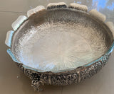 Big Size 3 Elephant Trunk  Designer Silver Plated German Silver Urli-GRIH001SU