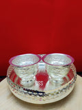 Anandi , elegant German silver Tray with big size Bowls-CZY001BT