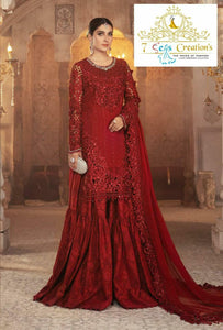 7Seas Creations ,Red Salwar suit material for women -FASH001R
