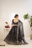 Amrutha, Black shade Wedding Special Lehenga Choli for Women -OM001LCBL