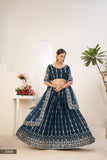 Amrutha, Royal Blue shade Wedding Special Lehenga Choli for Women -OM001LCBLU