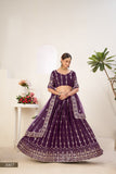 Amrutha, Purple shade Wedding Special Lehenga Choli for Women -OM001LCP