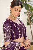 Amrutha, Purple shade Wedding Special Lehenga Choli for Women -OM001LCP