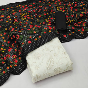 Exclusive Cotton Salwar Suit Material  For Women-FOF001SSBL