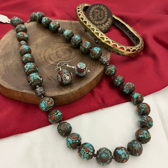 Tashi , elegant Tibetan Necklace Set for Women -MOE001TJA