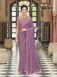Lilac  shade Designer Fancy Silk Saree for Women-GARIM001G