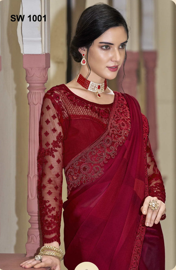 Designer Fancy Silk Saree for Women-GARIM001A
