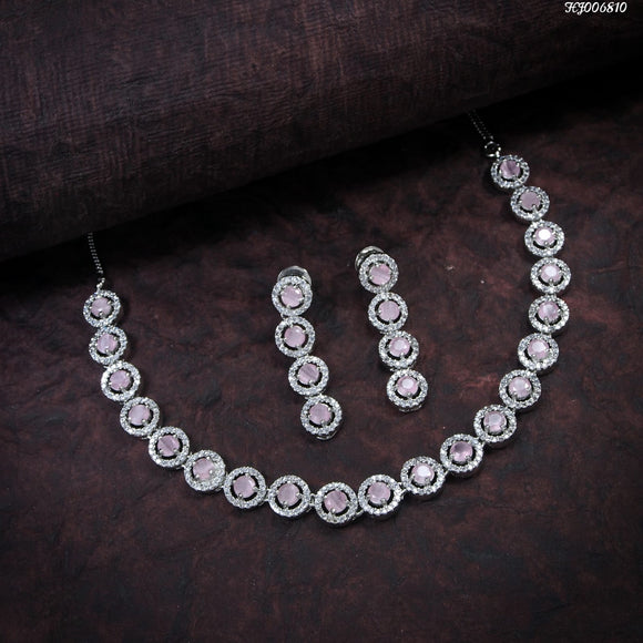 Kairangi Crystal Jewelry Set Silver Plated Choker Necklace Set with  Earrings for Women Crystal Alloy Necklace Set Price in India - Buy Kairangi  Crystal Jewelry Set Silver Plated Choker Necklace Set with