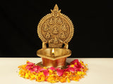 Elegant Brass Ashtalakshmi Diya-MK001AL