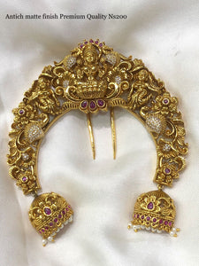 Bamini , elegant Matte gold finish Goddess Lakshmi  Design hair ornament  for women -LR001HOB