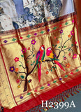 Elegant Paithani Silk Saree with Kalamkari Design and Muniya Border -GARI001PSKA