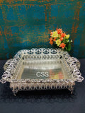Elegant German Silver Wedding Tray with Handles-CZY001WT