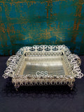 Elegant German Silver Wedding Tray with Handles-CZY001WT