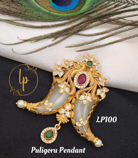 Elegant Gold Finish Puligoru Pendant for Women-SAYD001GPP