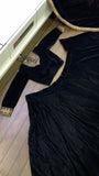 Elegant Black Velvet Lehanga for Women-SHREE001BVL
