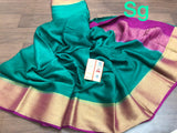 Rama Green and Purple   combination Pure Mysore Crepe Silk Saree for Women-PRIYA001MSRGP
