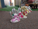 Set of 6 , Pure Silver and 24 kt Gold plated Maha Lakshmi idols -SILI001ML