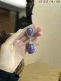 Violet  Amana, elegant Violet stone studded dangling earrings for women -SANDY001VA