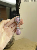 Pastel Pink Amana, elegant Blue stone studded dangling earrings for women -SANDY001PPA