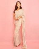 Bollywood Celebrity  Rakul Preet Inspired Sequins Saree for Women -MOE001BRRP