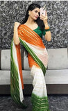 Elegant Tiranga Inspired Zari Weaving Saree for Women -RIDA001TZ