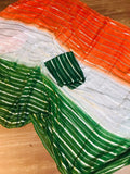 Elegant Tiranga Inspired Zari Weaving Saree for Women -RIDA001TZ