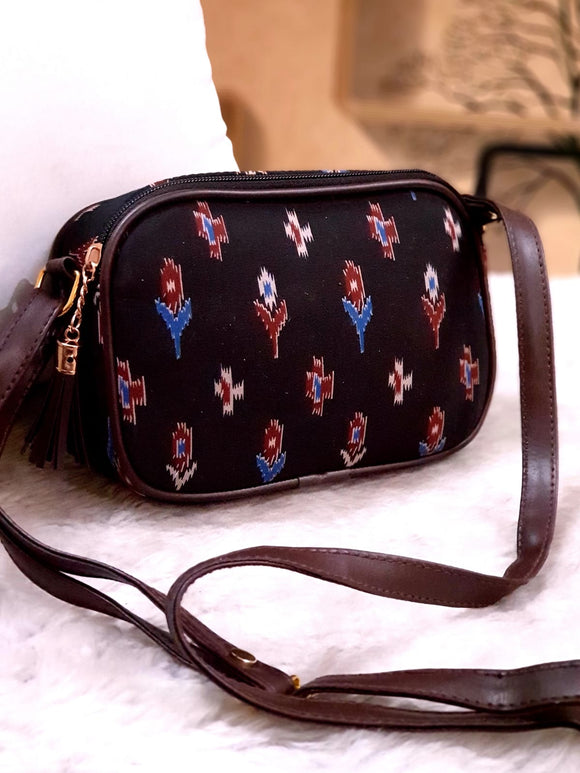 Elegant  Deep Brown  Designer Oval Sling Bag for Women -TBC001OSDB
