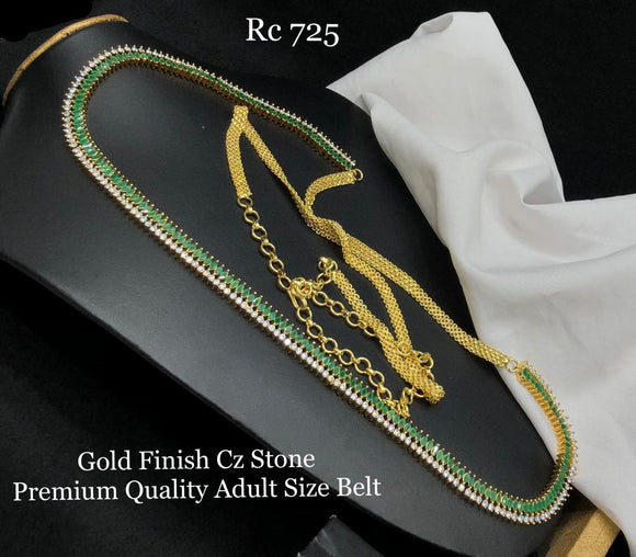 Avantika , Premium Quality Cz Stone Gold Finish Adult Size Hip Belt for Women -LR001HBG