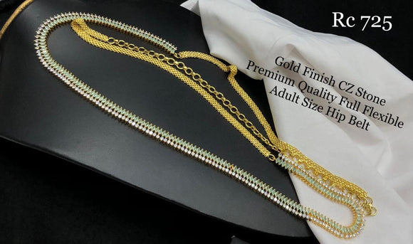 Menaka , Premium Quality Cz Stone Gold Finish Adult Size Hip Belt for Women -LR001HBPG