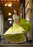 Parrot Green Designer Lehenga Choli for Women -FOF001LC