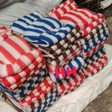 Set of 10, White stripes design Donation Blankets-PANK001DB