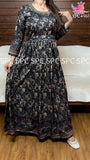 Premium Pure Crepe Silk Kalamkari Gown -RIDA001PSCK