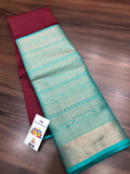 Blue and Maroon , Elegant Kanjivaram Silk Saree for Women-PRIYAN001KSSBM