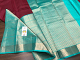 Blue and Maroon , Elegant Kanjivaram Silk Saree for Women-PRIYAN001KSSBM