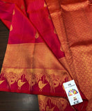 Pushpalatha, Elegant Pink shade Bridal Kanjeevaram Silk Saree for Women-PRIYA001KSA