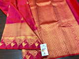 Pushpalatha, Elegant Pink shade Bridal Kanjeevaram Silk Saree for Women-PRIYA001KSA