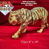 Golden Tiger Statue for Table Decor ( extra big size ) -KARTIK001GT