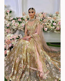 BD Soft Net Heavy Sequins  work 3 Meter Flare (12 Kali) Lehenga with Cancan & Canvas Patta-OM001L